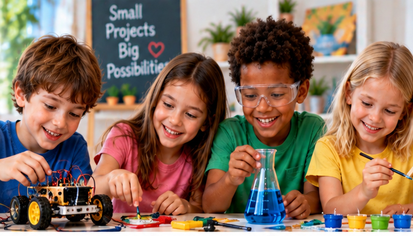 Children enjoying hands-on creative projects